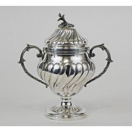 OLD REAL SOLID SILVER SUGAR BOWL - SECOND HALF OF 20TH CENTURY - photo 3