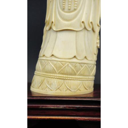 BIG AND ANTIQUE CHINESE SCULPTURE - GUANYIN - IVORY TUSK - photo 13