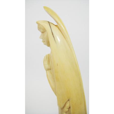AFRICAN IVORY SCULPTURE - THE VIRGIN MARY - photo 9