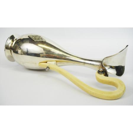 REAL SOLID SILVER PITCHER WITH IVORY HANDLE - photo 12
