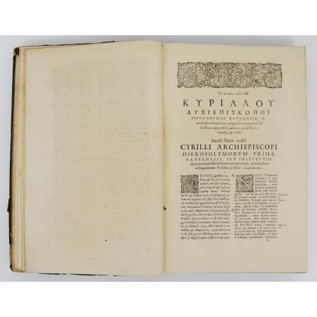 ANTIQUE VOLUME - CYRIL OF JERUSALEM AND SYNESIUS OF CYRENE - 1640 - photo 3