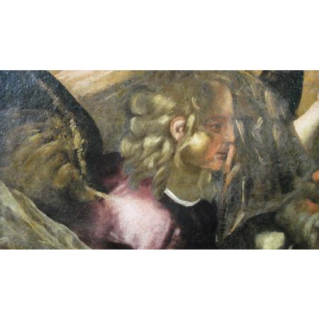 ANTIQUE PAINTING OIL ON CANVAS - SACRIFICE OF ISAAC - 17TH CENTURY - photo 8