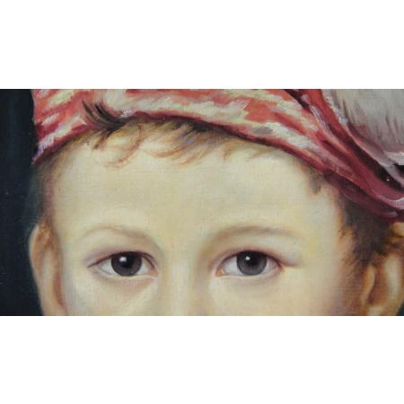 Federico Mazzotta (1839-1897) - Portrait of a child - Oil on canvas - photo 2