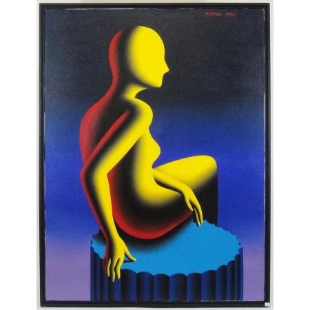 Mark Kostabi - Goddess of confirmation - Quadro olio su tela