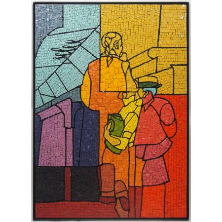 Valerio Adami - Senza titolo - Quadro mosaico