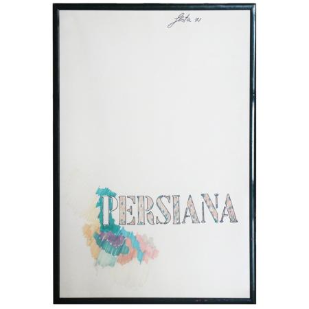 Tano Festa - Persian - Mixed technique on paper