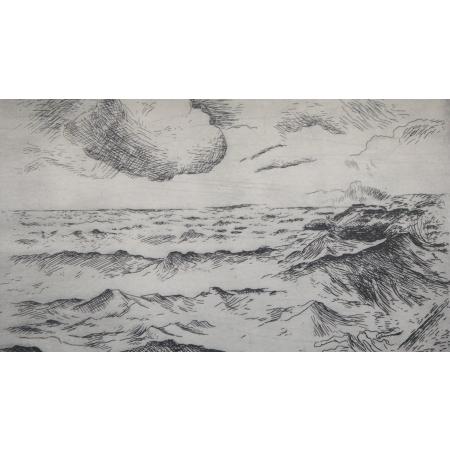 Carlo Carrà - Stormy seas - Etching - photo 2
